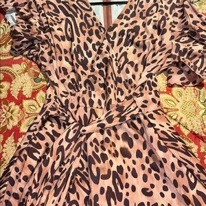 Leopard animal print romper